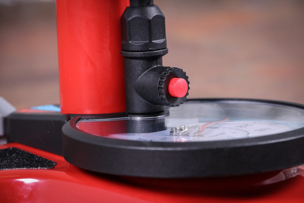 Bontrager Dual Charger Floor Pump Red - Shop Bike Floor Pumps at Trekaline