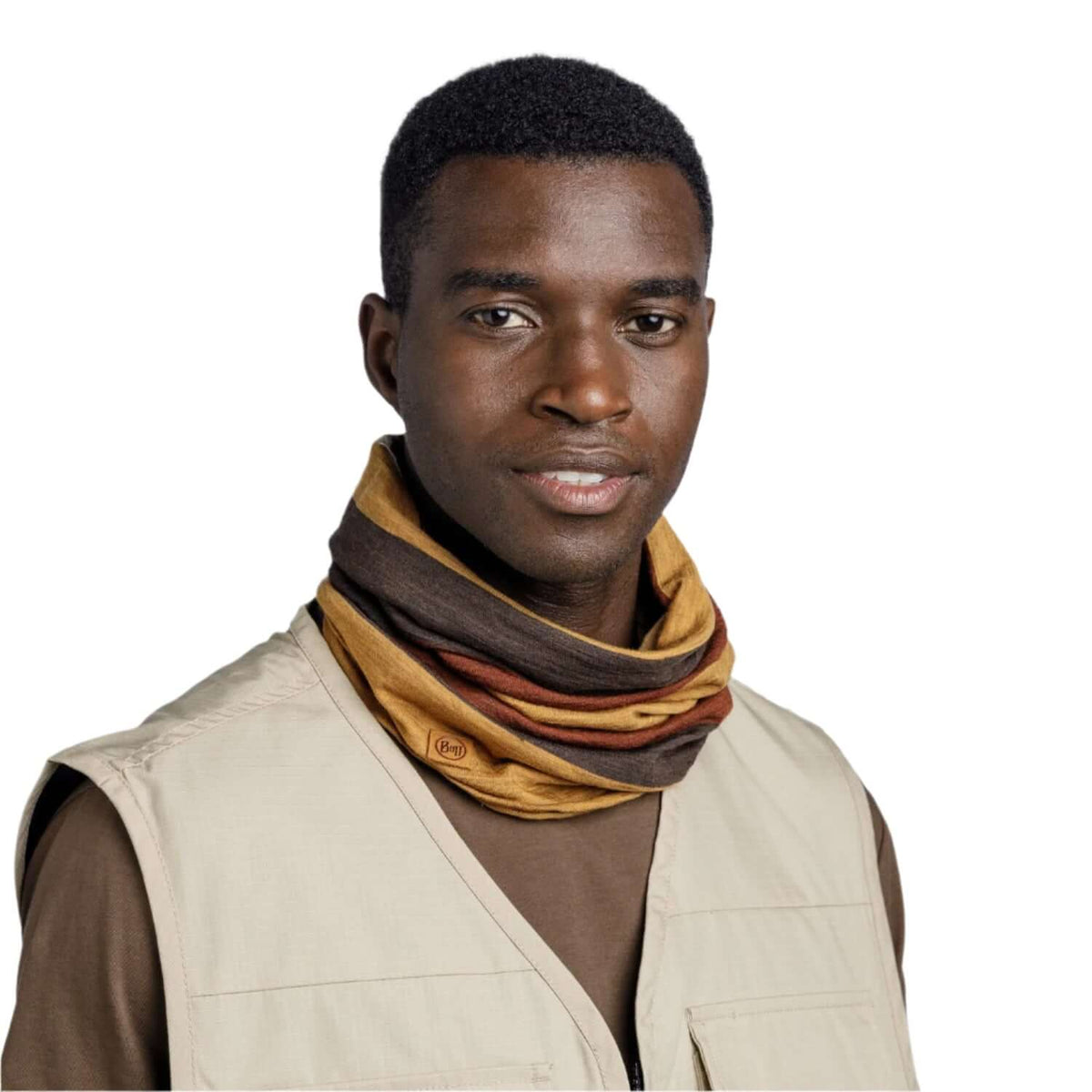 Buff Merino Move Neckwear Solid Mustard Scarf