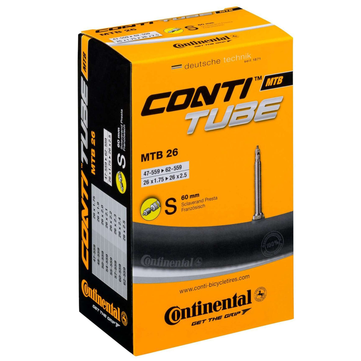 Continental MTB Presta Valve Light Inner Tube 26"
