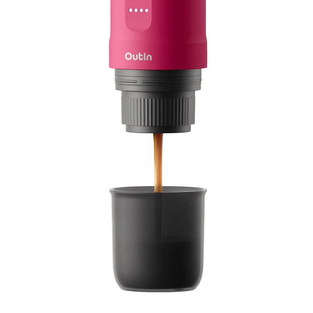 Outin Nano Portable Espresso Machine - Crimson Red - Shop Camp Espresso Makers at Trekaline
