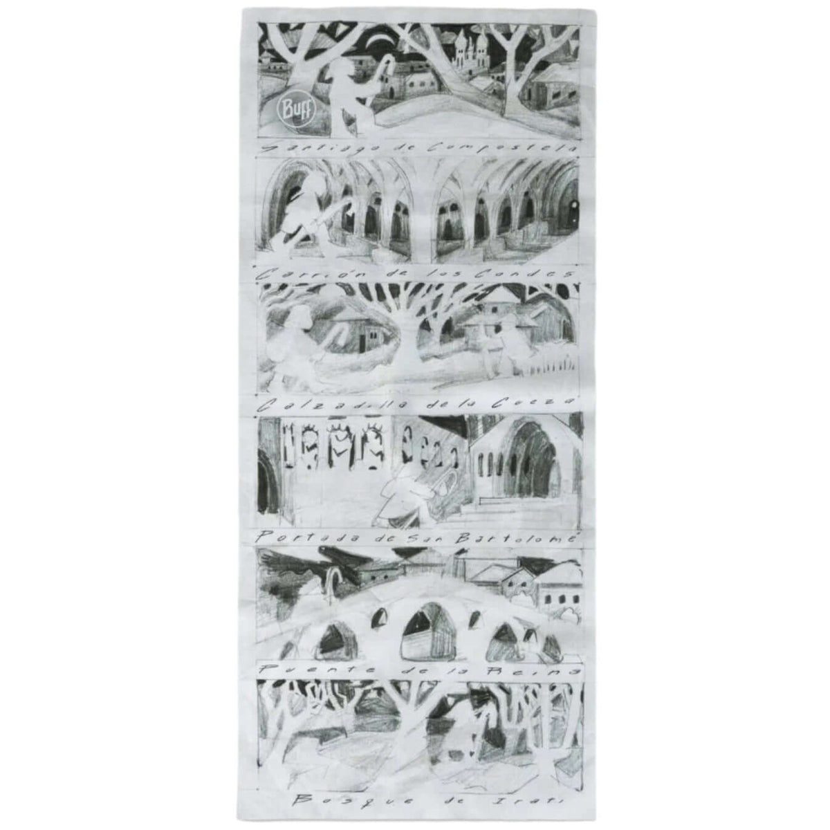 Buff Camino de Santiago CoolNet UV Neckwear - Recuerdos - Shop Neck Gaiters at Trekaline