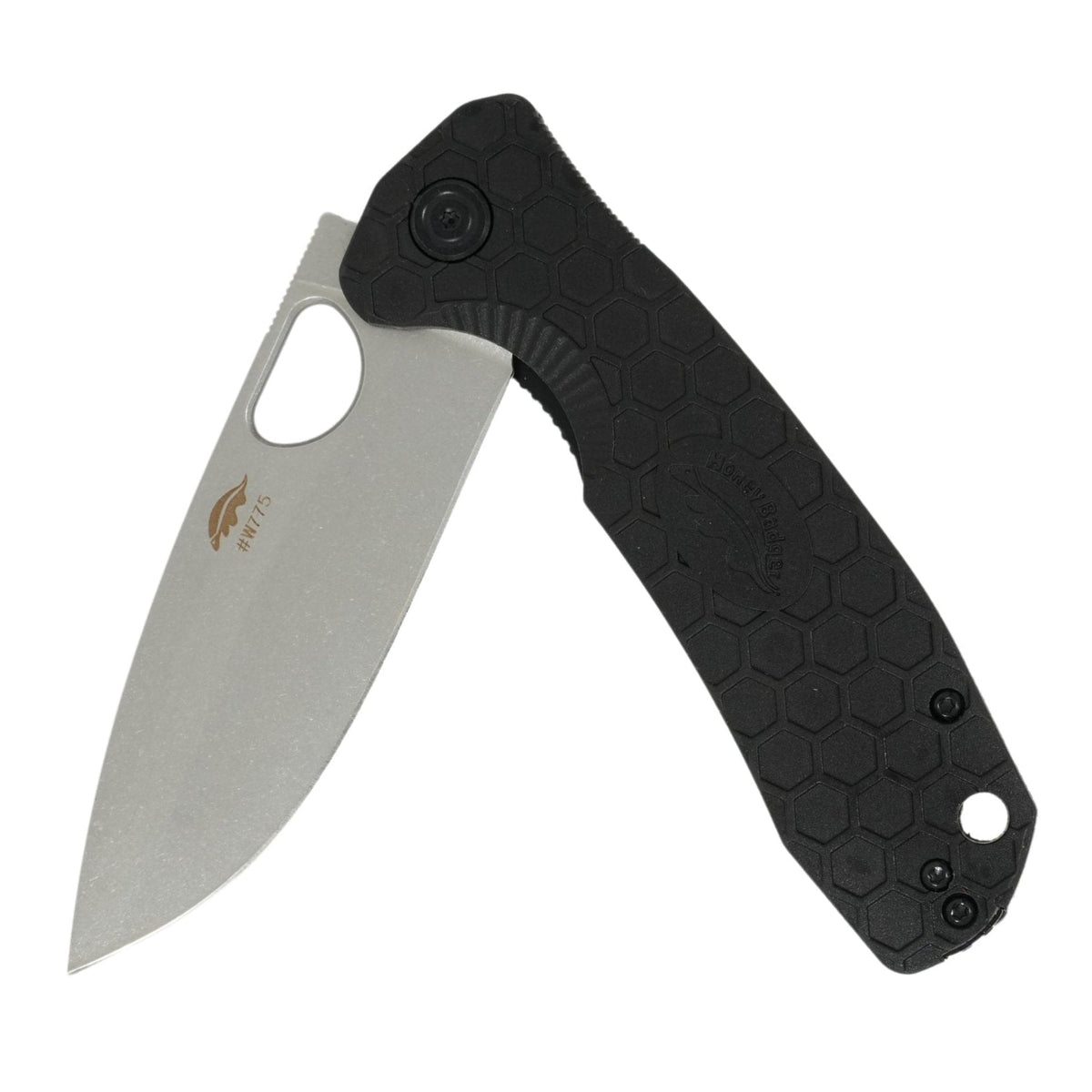 Honey Badger Limited Edition Large Black Drop Point Knife D2 Steel