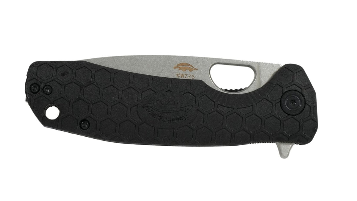 Honey Badger Limited Edition Large Black Drop Point Knife D2 Steel