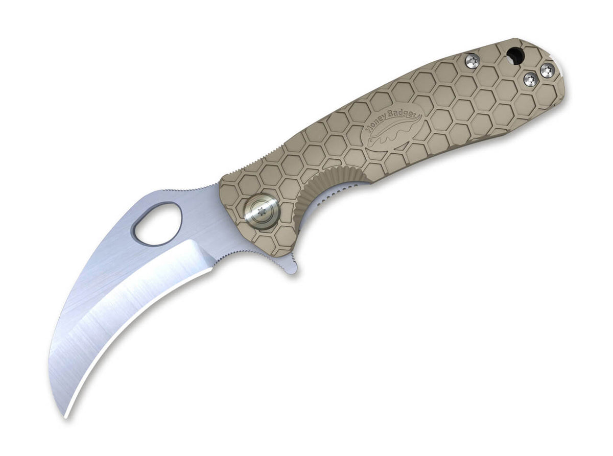 Honey Badger Medium Claw Smooth Knife D2 Steel