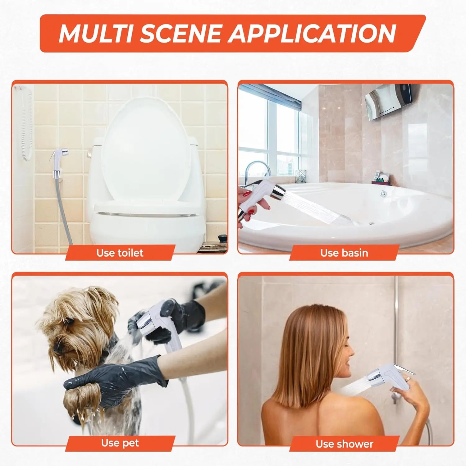 Hygiene Collective Jet portable travel bidet with multi-scene application for toilet, basin, pet care, and shower use.
