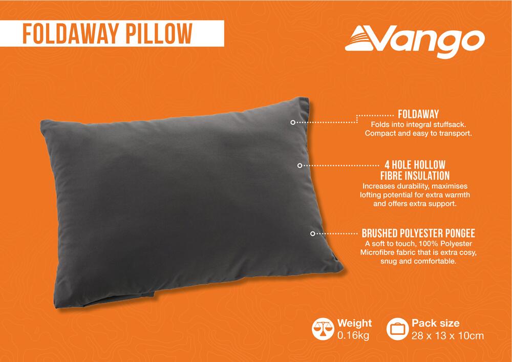 Vango Foldaway Camping Travel Pillow - Shop Camp Pillows at Trekaline