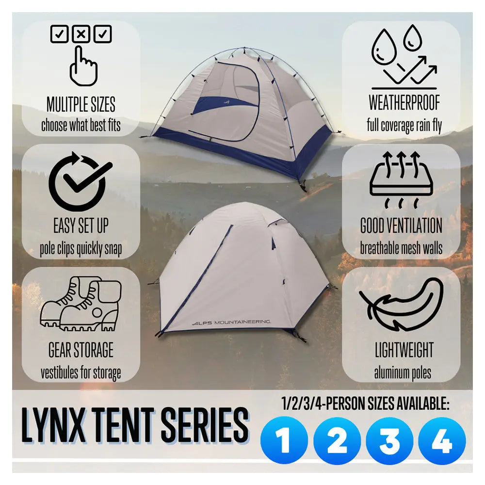 Alps Mountaineering Lynx 4 Tent with Floor Saver - Shop Backpacking Tents at Trekaline