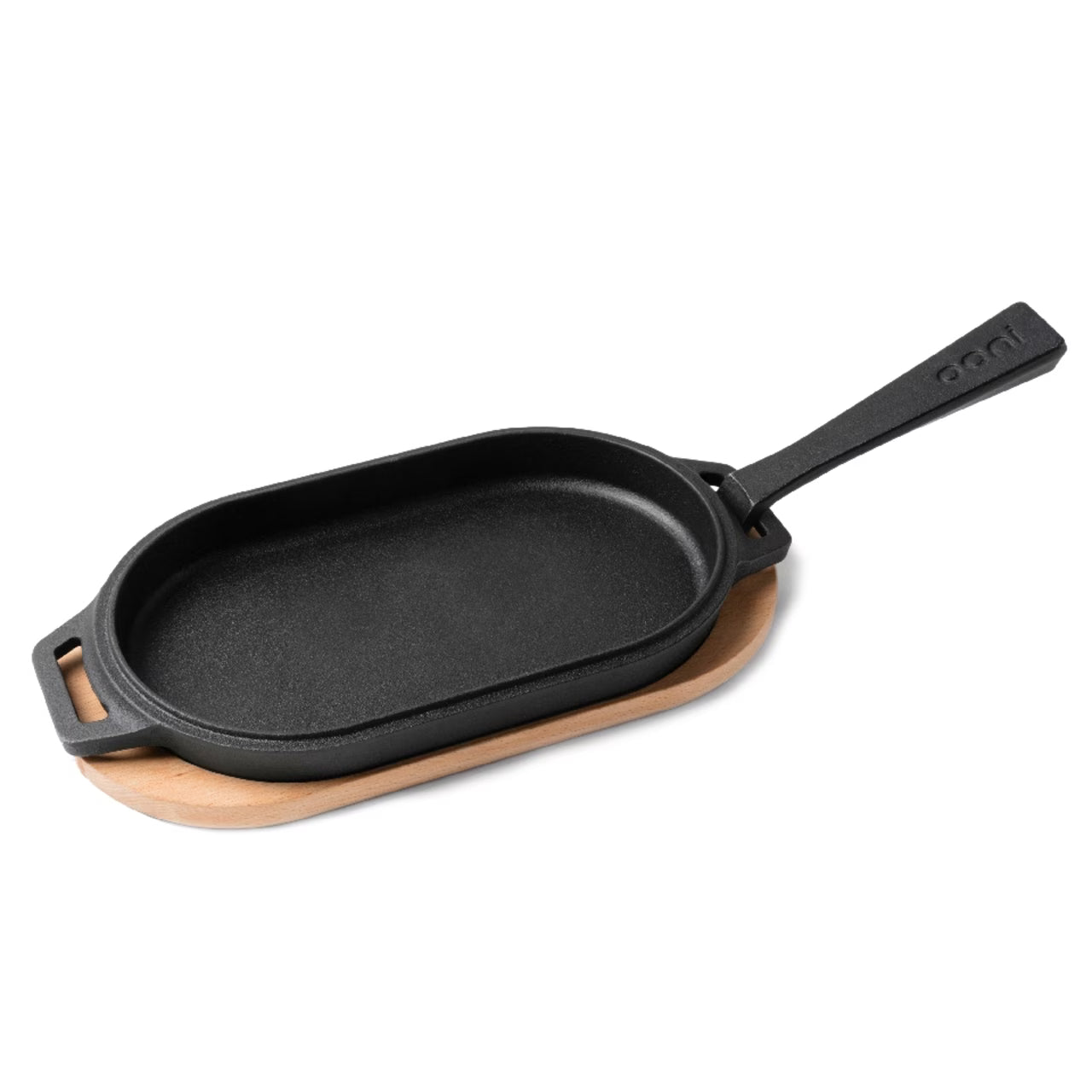Ooni Cast Iron Sizzler Pan with Board - Shop Frying Pans at Trekaline