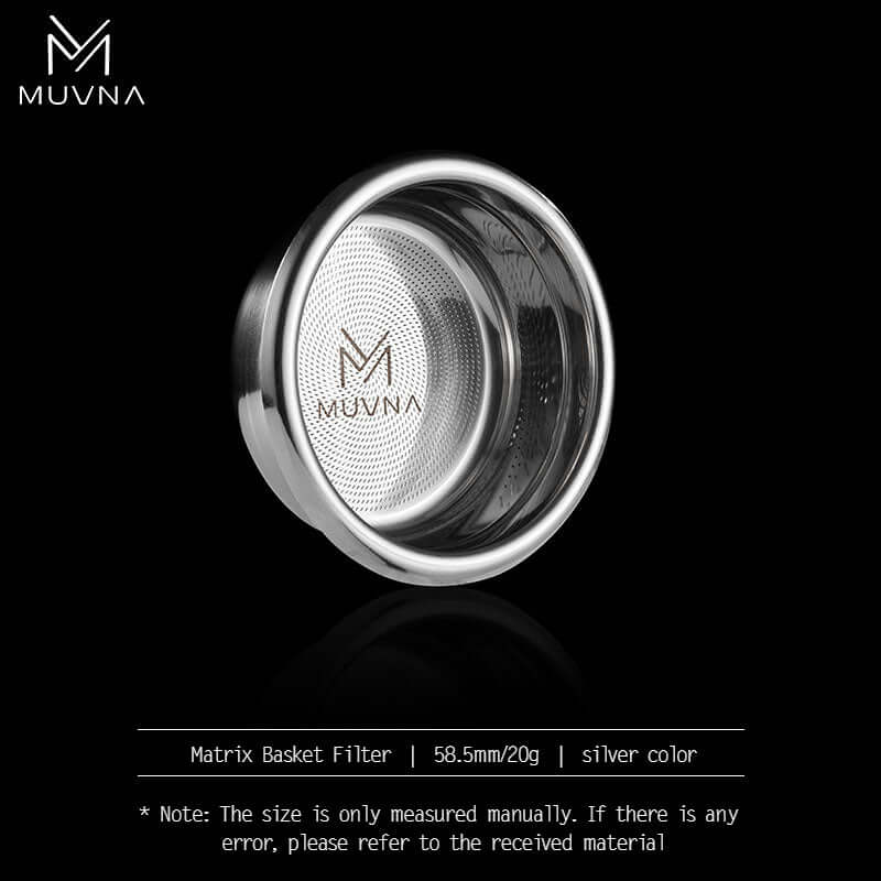 Muvna Matrix Precision Filter Basket Silver 58mm
