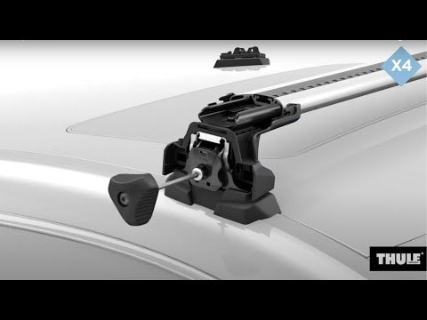 Load video: Thule Edge Fixpoint Roof Rack Feet 4-Pack