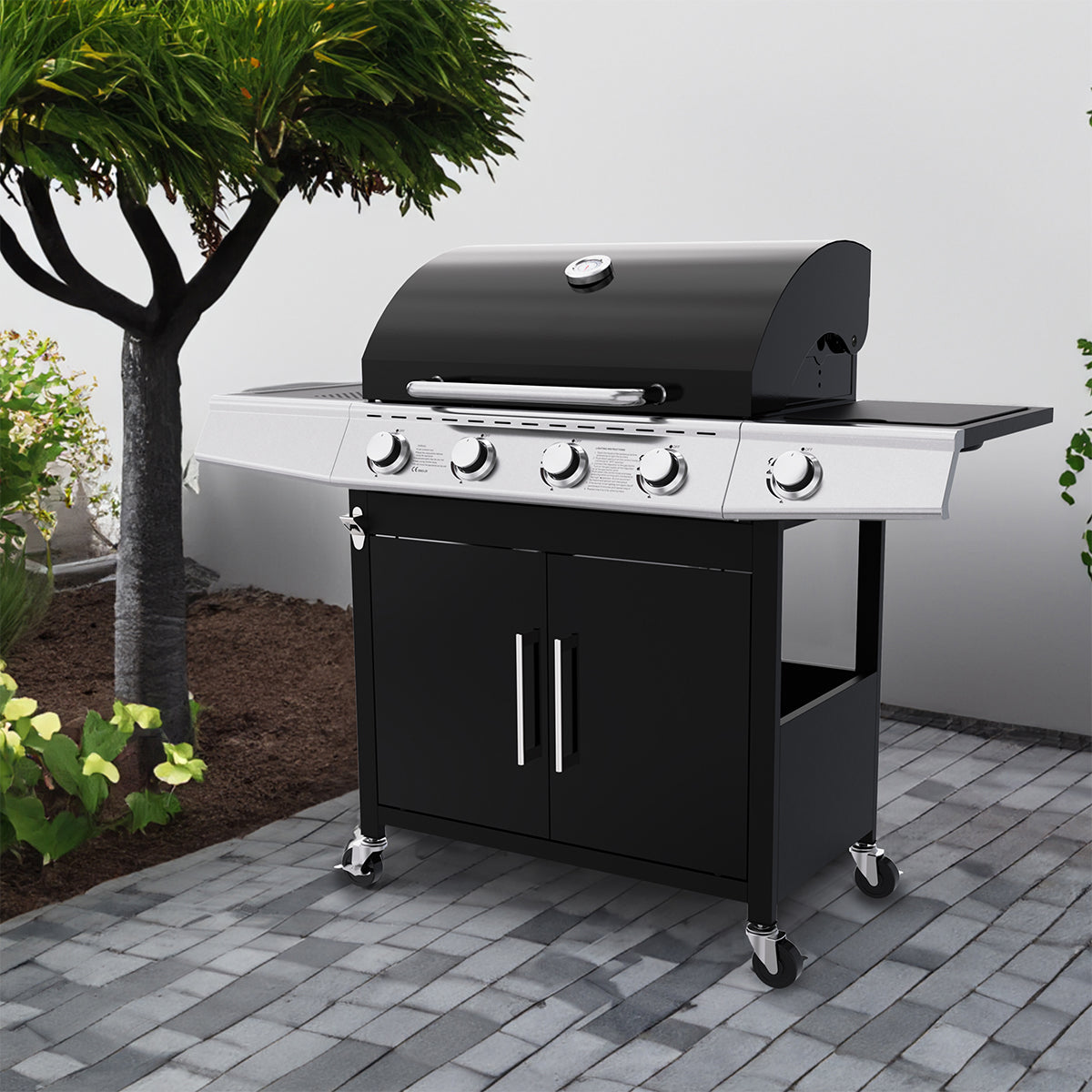 Royal Gourmet 4-Burner Gas Grill with Side Burner