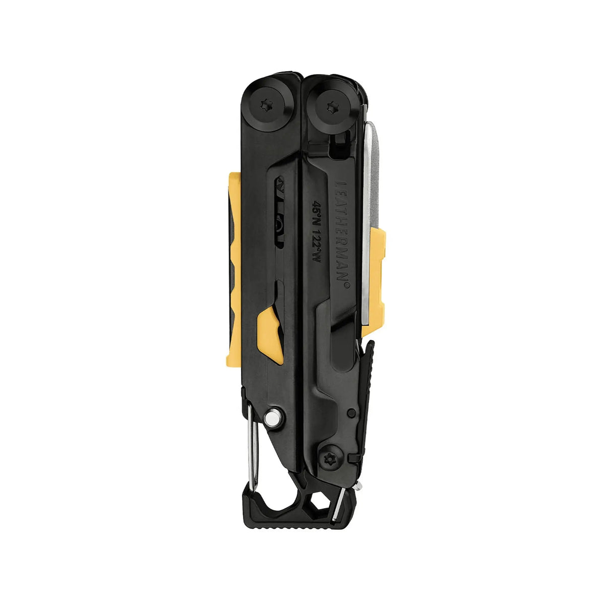 Leatherman Signal Multi-Tool with Display Box, designed for rugged terrains and survival, featuring 19 essential tools.