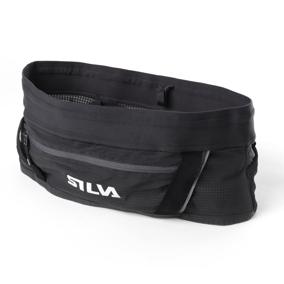 Silva Strive Loop Running Belt in black β front view, lightweight waist belt for runners.