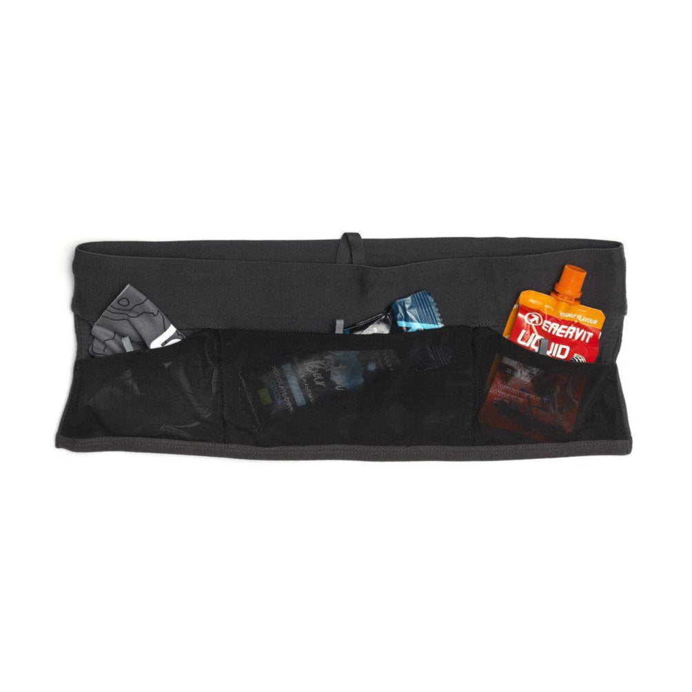 Silva Strive Loop Running Belt β three easy-access mesh pockets for gels and bars.