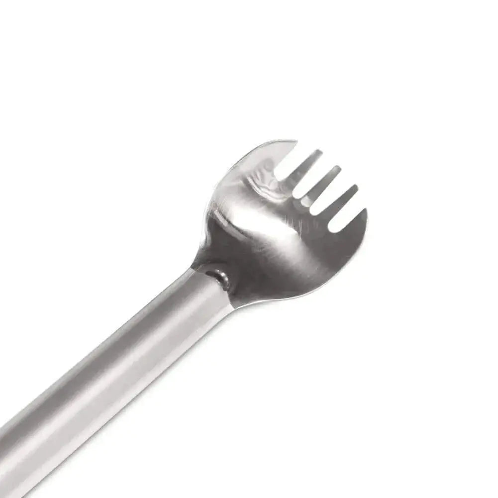 SilverAnt Long Handle Titanium Spork for camping and hiking
