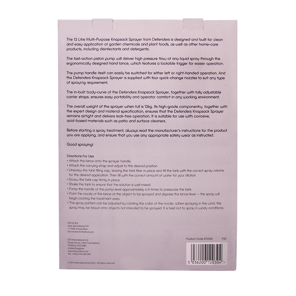 STV Defenders Multi-Purpose Knapsack Pressure Sprayer