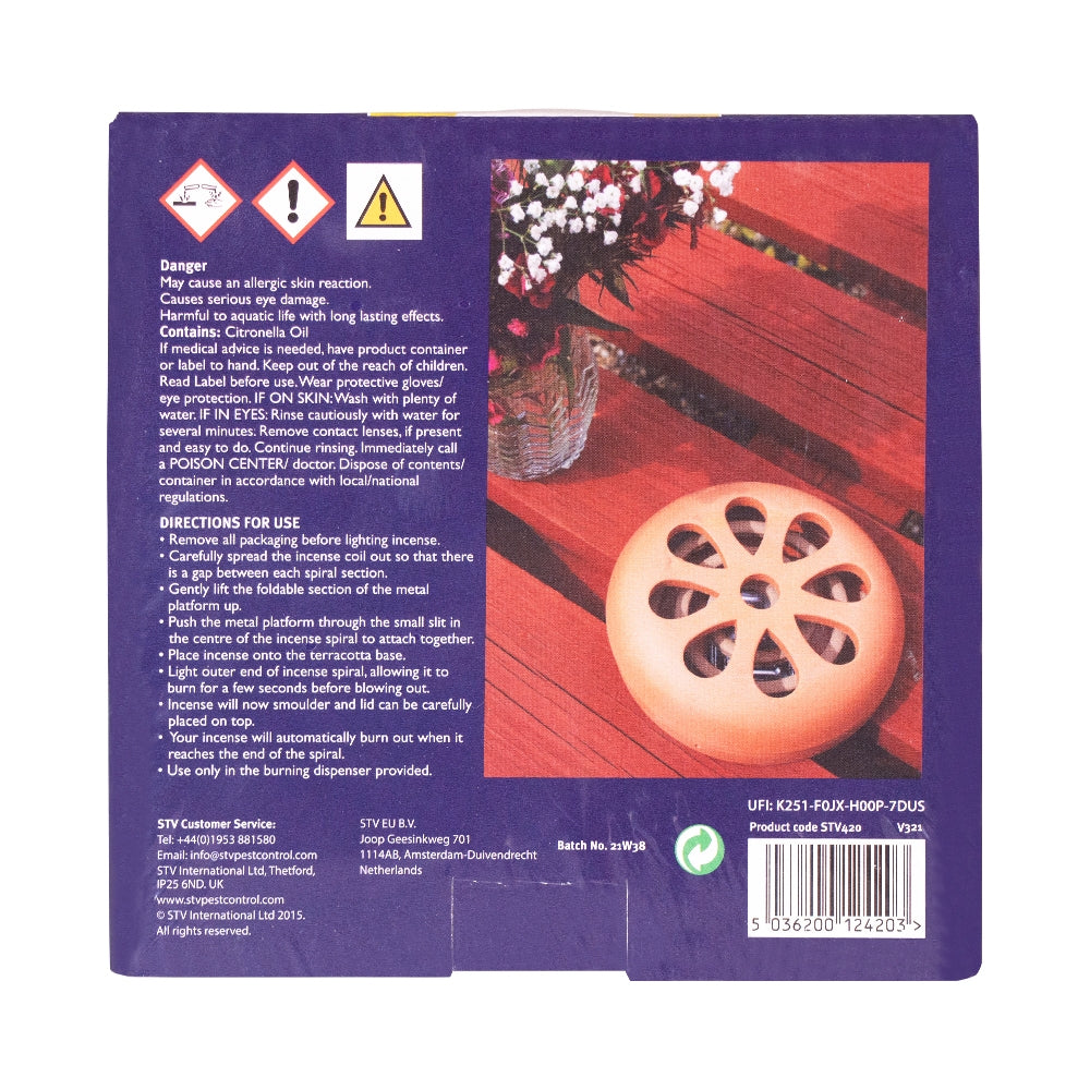 STV Citronella Terracotta Burner with 6 Pack Coils - Shop Insect Repellent Devices at Trekaline