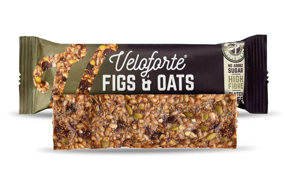 Veloforte Figs and Oat Snack Bar close up