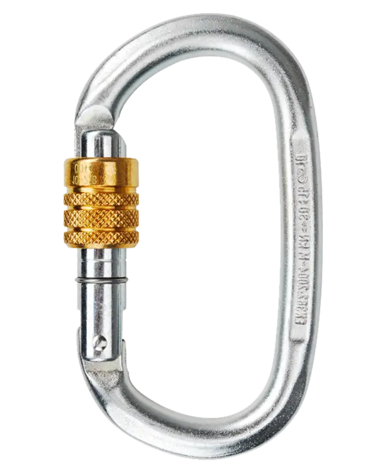 Edelrid Steel Oval Screw Locking Carabiner