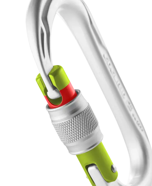 Edelrid Oval Power 2500 Screw Locking Carabiner - Silver