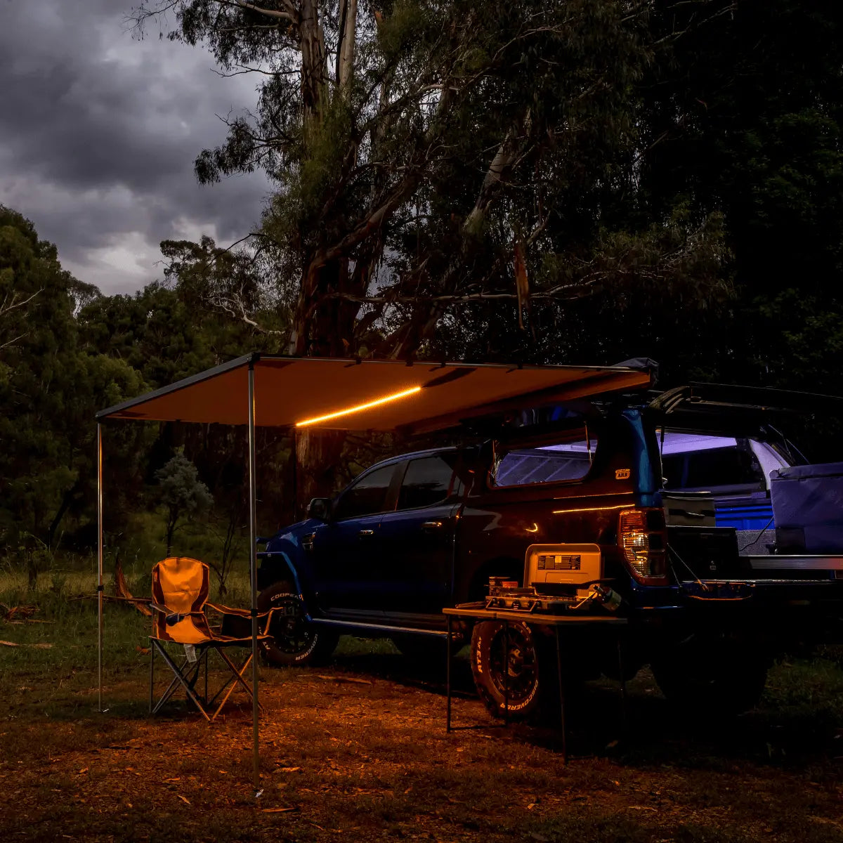 ARB PVC Case Awning & LED Light Kit 2m x 2.5m - Shop Awnings at Trekaline