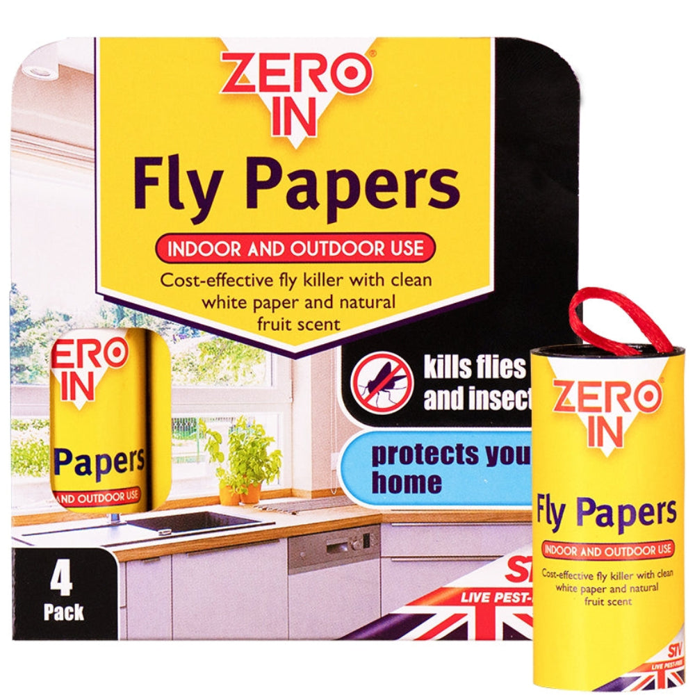 STV Zero In Sticky Fly Papers 4 Pack
