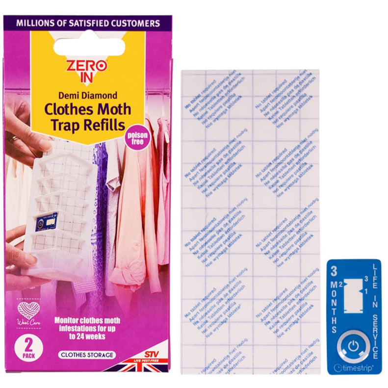 STV Zero In Demi-Diamond Clothes Moth Killer Refill 2-Pack - Shop Pest Control Lures at Trekaline