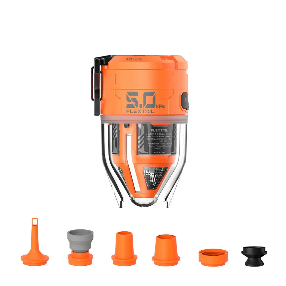 Compact electric air pump from Geardoor's Air Pumps collection with multiple nozzles for versatile use.