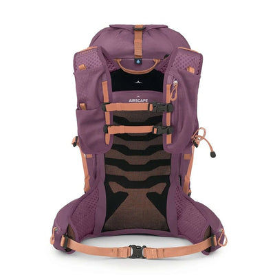 Osprey Tempest Velocity 30 Women Hiking Backpack 30L, lightweight design for multi-sport performance, purple color.