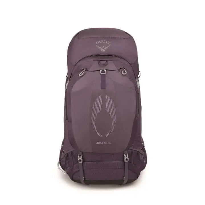 Osprey Aura AG 65 - Women backpack with premium ventilation and women-specific fit, ideal for backpacking trips.