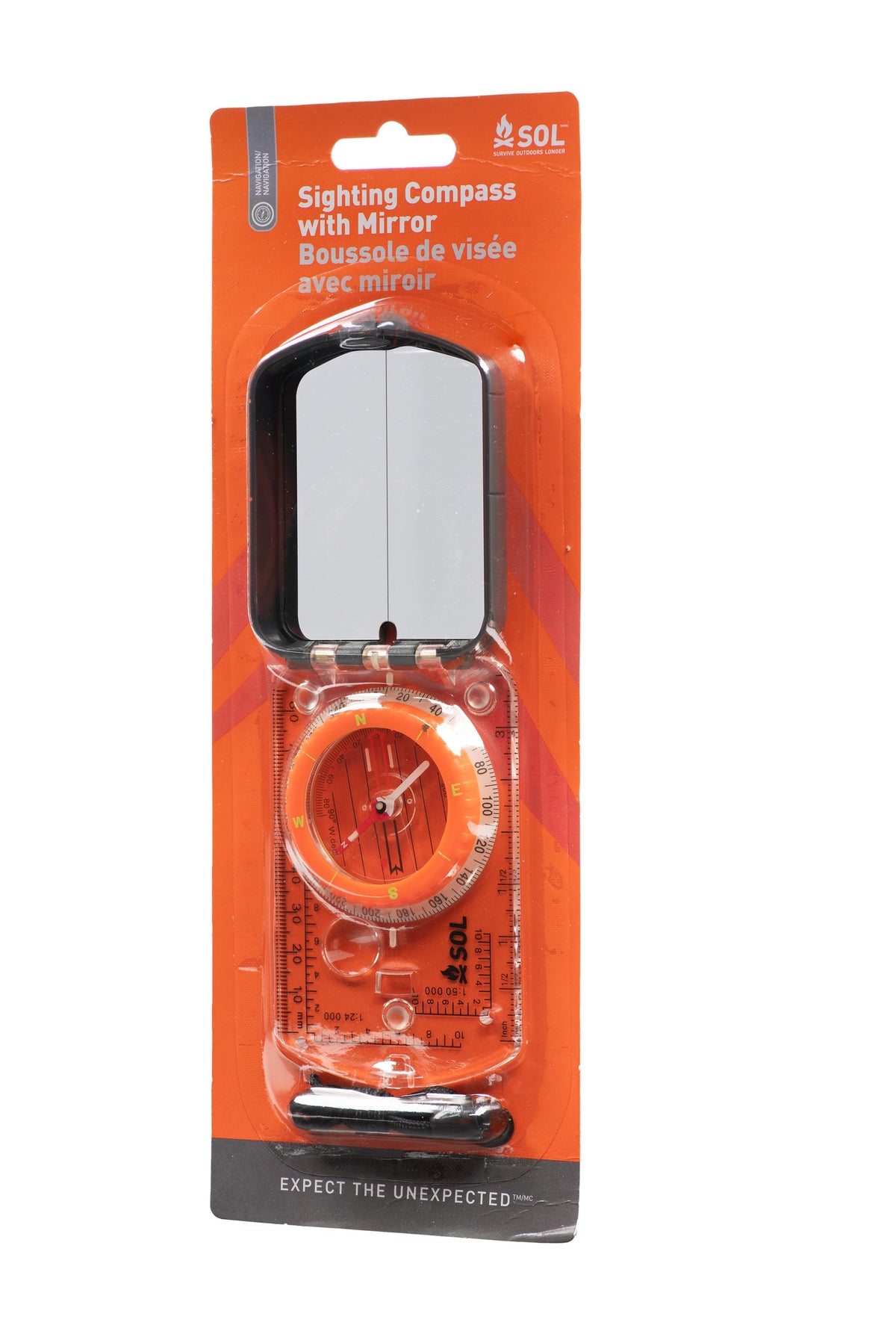 Survive Outdoors Longer Sighting Compass with Mirror