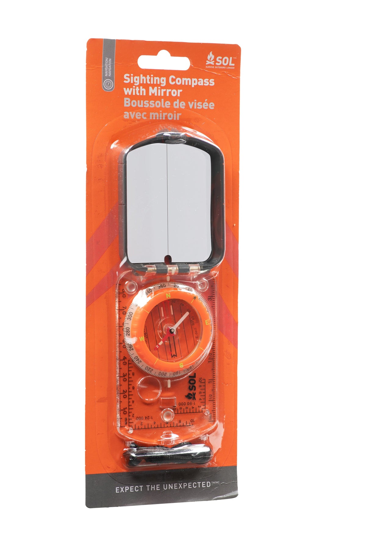 Survive Outdoors Longer Sighting Compass with Mirror