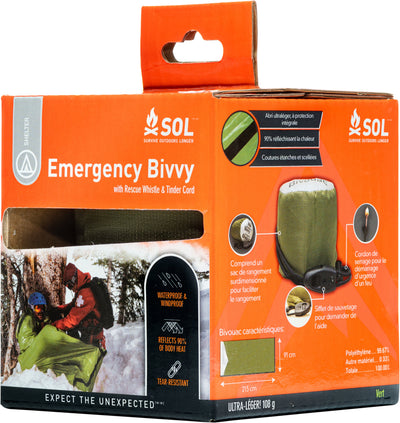 Survive Outdoors Longer Emergency Bivvy with Rescue Whistle