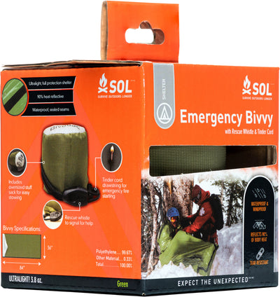 Survive Outdoors Longer Emergency Bivvy with Rescue Whistle