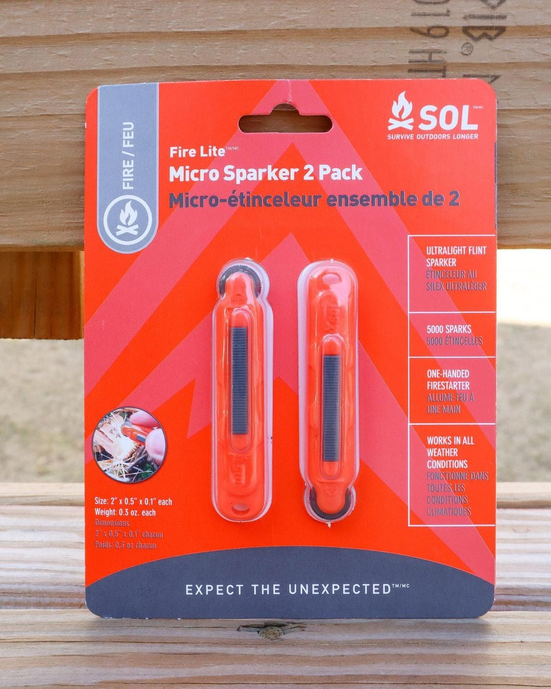 Survive Outdoors Longer Fire Lite Micro Sparker 2 Pack