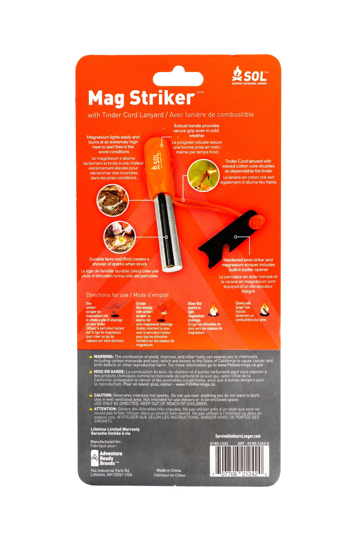 Survive Outdoors Longer Mag Striker with Tinder Cord
