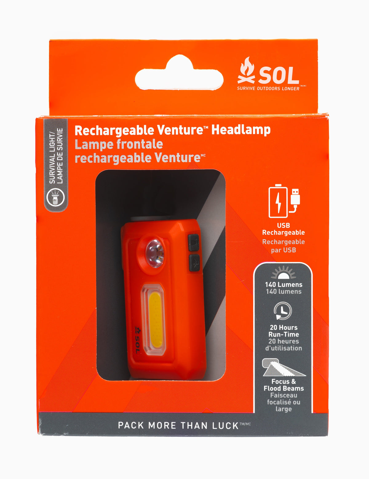 Survive Outdoors Longer Venture Rechargeable Headlamp