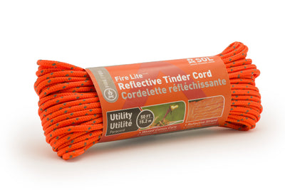 Fire Lite Utility Reflective 50ft Tinder Cord for Survival