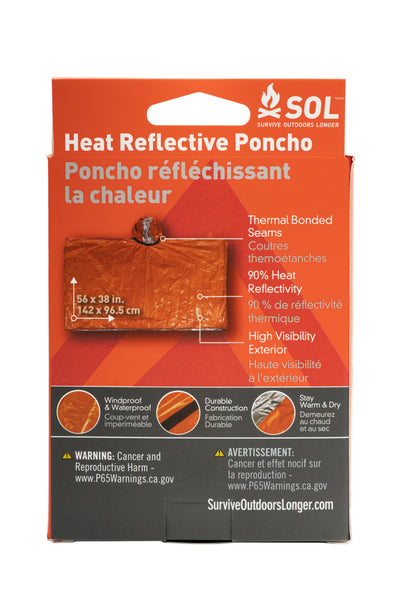 Survive Outdoors Longer Heat Reflective Poncho