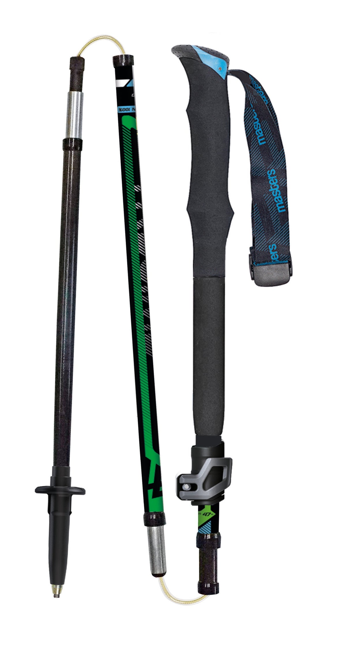 Masters Trecime Tour Carbon Trekking Poles - Green