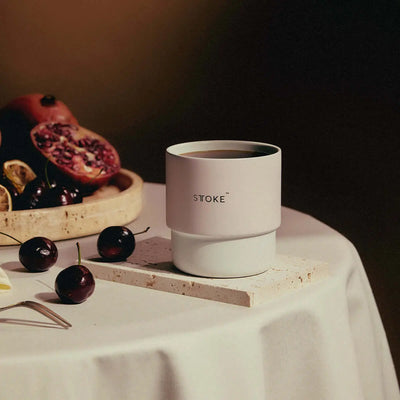 Sttoke Swirl 7 oz Ceramic Home Coffee Cup - Dishwasher Safe
