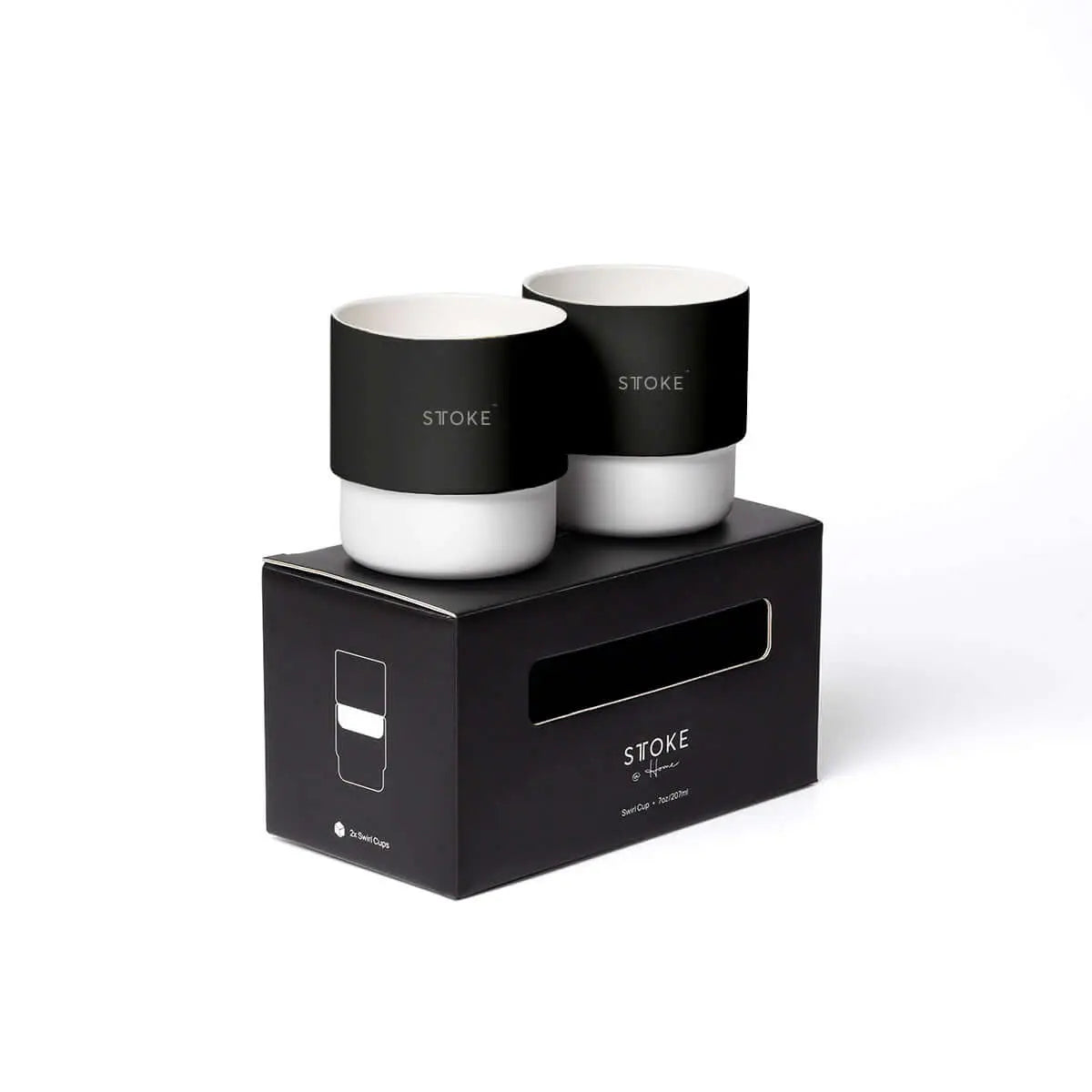 Sttoke Swirl 7 oz Ceramic Home Coffee Cup - Dishwasher Safe