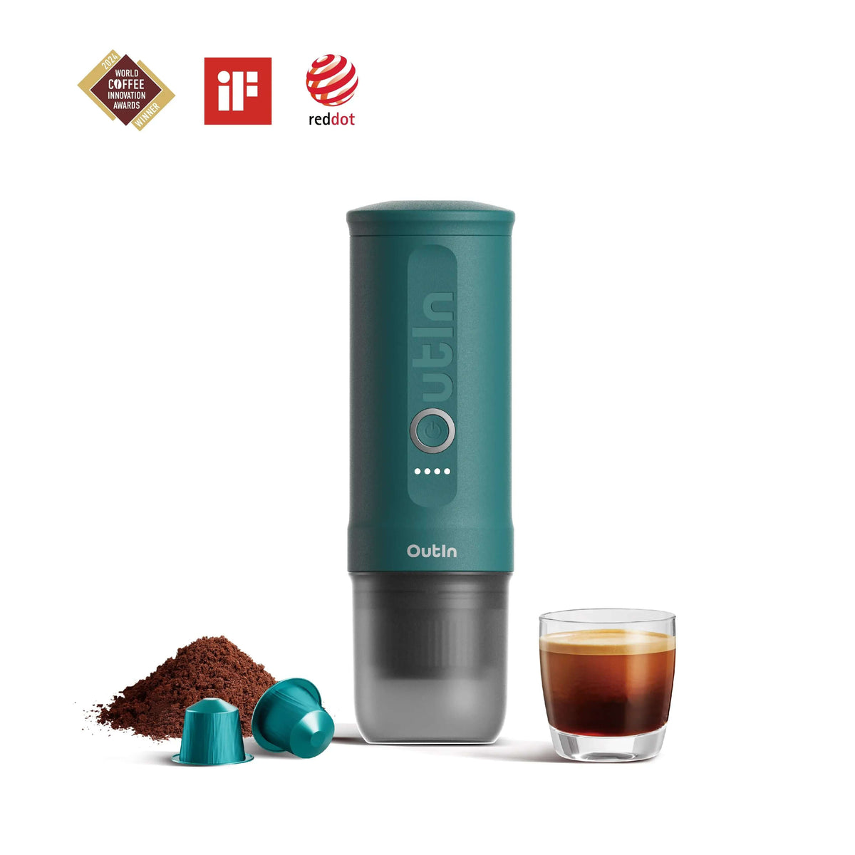 Outin Nano Portable Espresso Machine - Teal