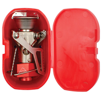 MSR PocketRocket 2 Stove in compact red case for lightweight camping