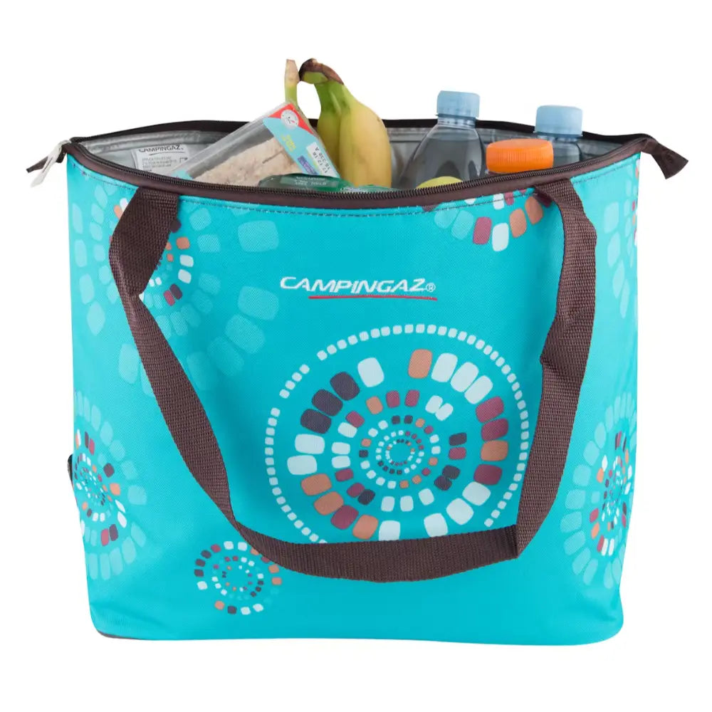 Campingaz Ethnic Shopping 15L Soft Cooler Bag with colorful design, ideal for beach and outdoor trips in UAE