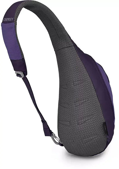 Osprey Daylite Sling with dual side zippers, easy access phone sleeve, and breathable spacermesh material for comfort.