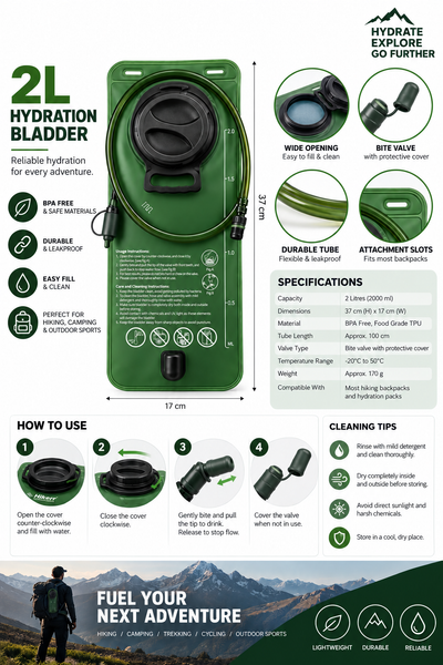 Hikerr Hydration Bladder 2L