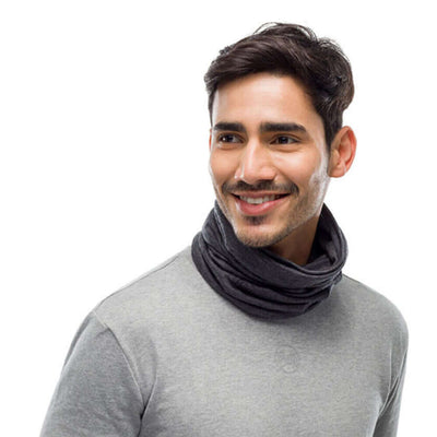 Buff Merino Lightweight Neckwear Solid Grey Scarf