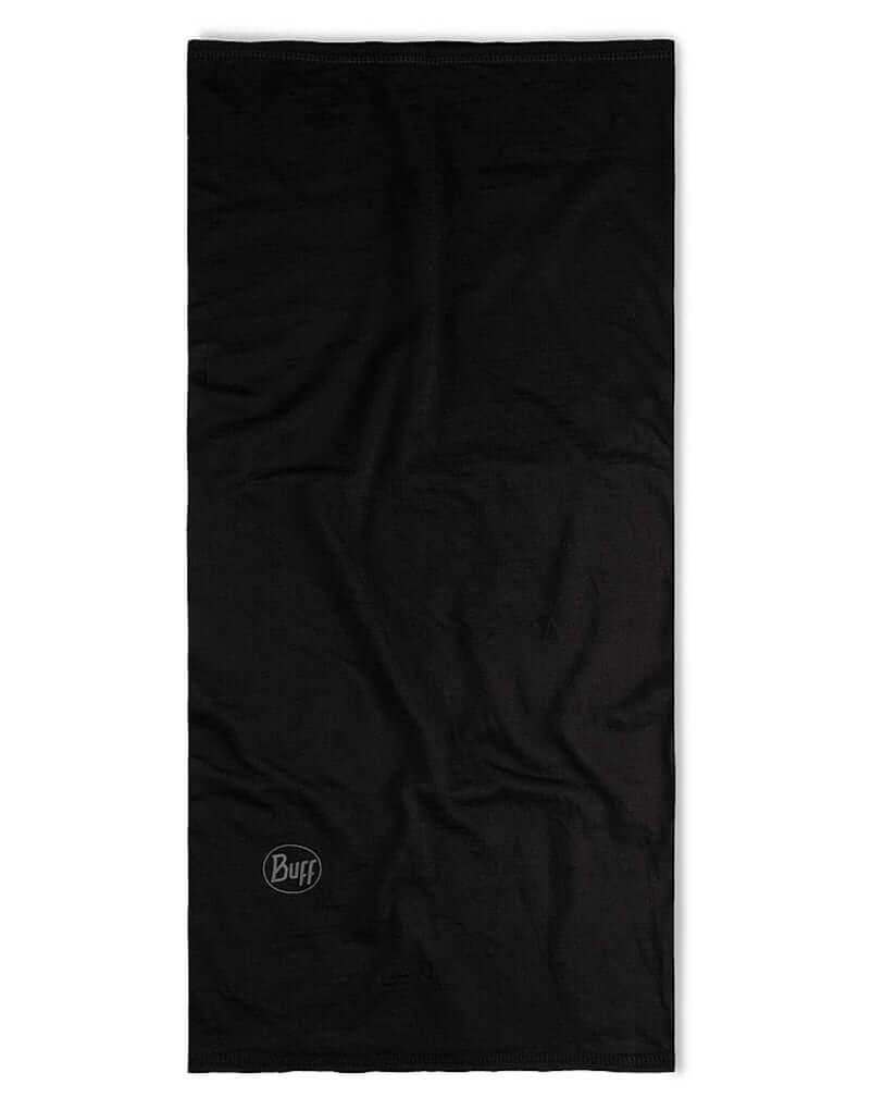 Buff Merino Lightweight Neckwear Solid Black Scarf