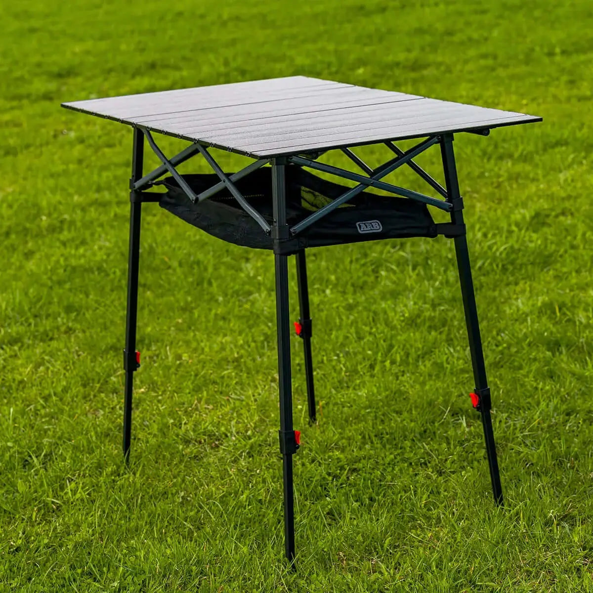 ARB Pinnacle Camp Table Aluminum - Folding with Storage Basket
